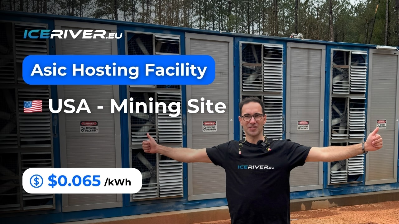 Load video: Video tour through our Hosting Center for crypto mining in USA - electricity price only $0.065 per kWh
